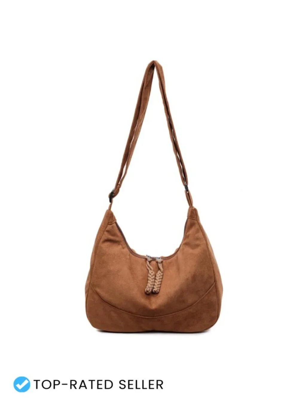 Ultra Soft Foldable Vegan Leather Crossbody Bag Slouchy Tote Hobo Handbag